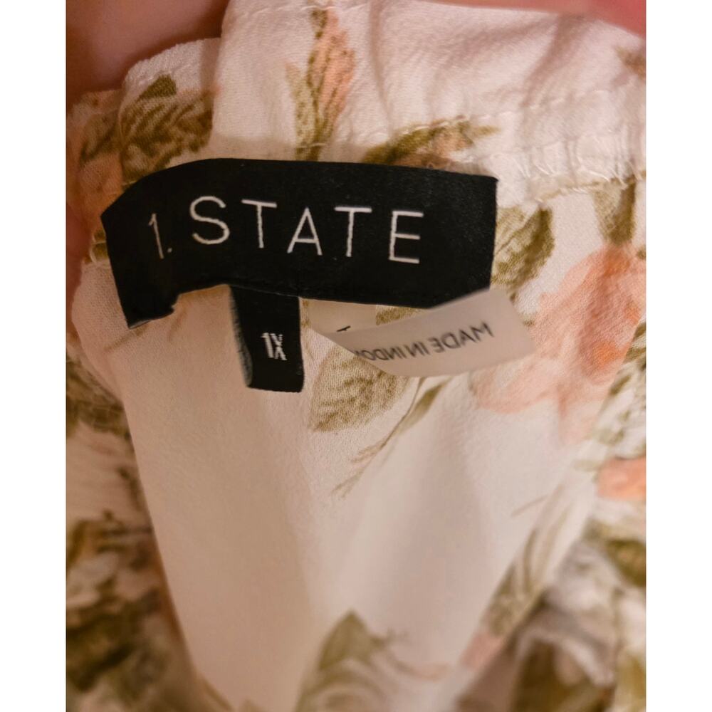 Nwt square neck smocked floral top - Picture 5 of 7